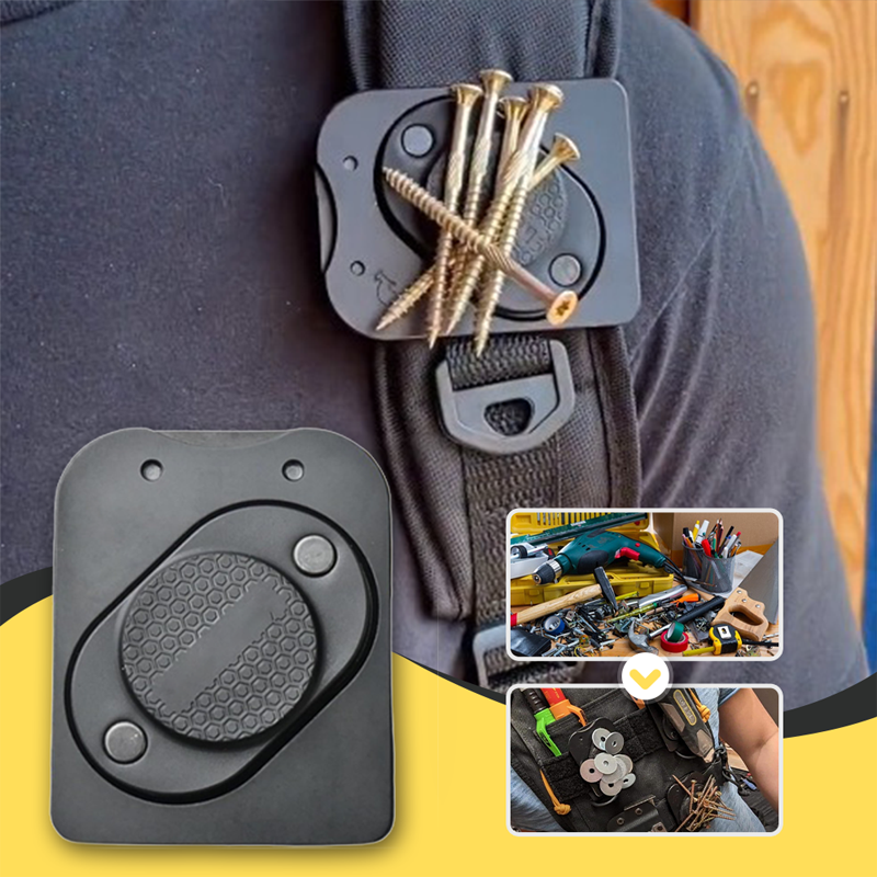 Magnetic Belt Clip holding screws on a strap