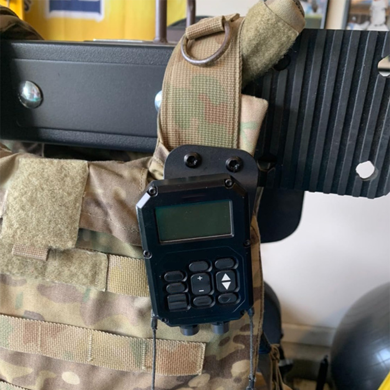 Magnetic Belt Clip worn on a work vest