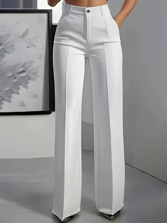 Chic 2025 Women's High-Waisted Draped Suit Pants - European & American Style
