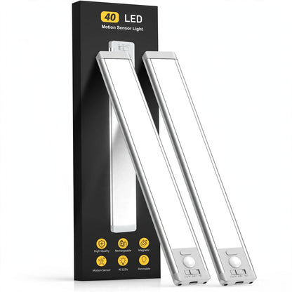 Rechargeable Motion Sensor Cabinet Lights (2-Pack)