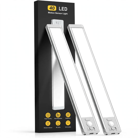 Rechargeable Motion Sensor Cabinet Lights (2-Pack)
